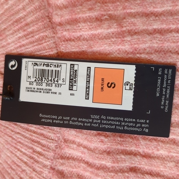 M&S Marks & Spencer Collection Pullover Knitted Jumper Sweater US XS Dusky Rose - Picture 5 of 12